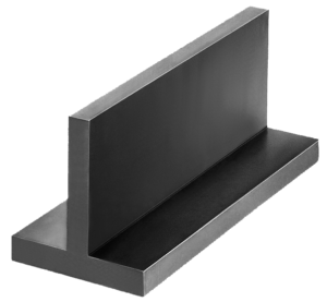 Profile T, obrobione z każdej strony żeliwo szare i aluminium