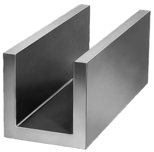 Profile U, obrobione z każdej strony żeliwo szare i aluminium