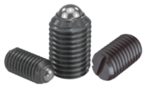 Spring plungers with slot and ball, steel Spring plungers with slot and ball, steel