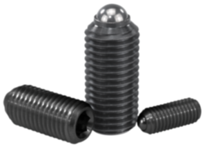 Spring plungers with hexagon socket and ball, steel Spring plungers with hexagon socket and ball, steel