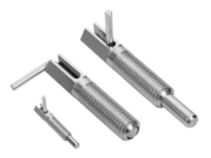 Indexing plungers, steel with draw hook Indexing plungers, steel with draw hook
