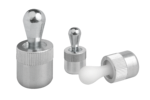 Lateral spring plungers with aluminium sleeve and plastic or steel thrust pin Lateral spring plungers with aluminium sleeve and plastic or steel thrust pin