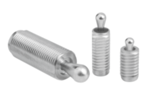 Lateral spring plungers with threaded sleeve Lateral spring plungers with threaded sleeve