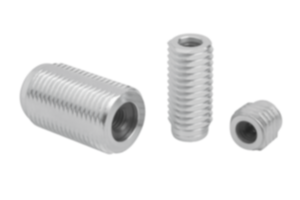 Lateral spring plungers with threaded sleeve, without thrust pin Lateral spring plungers with threaded sleeve, without thrust pin