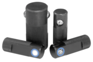 Lateral spring plungers, steel, with plastic, steel or stainless steel ball Lateral spring plungers, steel, with plastic, steel or stainless steel ball