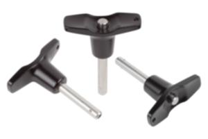 Ball lock pins with die-cast zinc T-grip Ball lock pins with die-cast zinc T-grip
