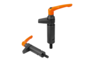 Hook clamp with collar and clamping lever with clamping force intensifier Hook clamp with collar and clamping lever with clamping force intensifier