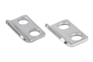 Catch plates for latches with spring clip for up to 500N Catch plates for latches with spring clip for up to 500N
