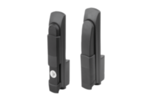 Swivel grip plastic, mounting hole square, mounting hole spacing 50x50x50 mm, with cover, with or without profile half-cylinder lock Swivel grip plastic, mounting hole square, mounting hole spacing 50x50x50 mm, with cover, with or without profile half-cylinder lock