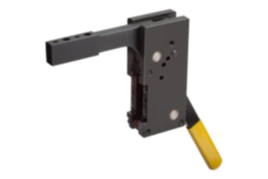 Manual clamp, steel, vertical with front hole pattern, heavy-duty version Manual clamp, steel, vertical with front hole pattern, heavy-duty version