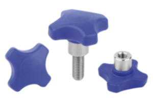 Palm grips, plastic, visually detectable with protruding steel bush Palm grips, plastic, visually detectable with protruding steel bush