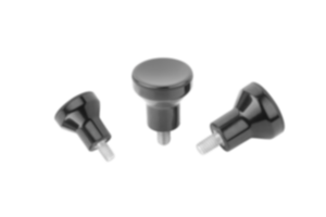 Mushroom knobs, thermoset, with external thread Mushroom knobs, thermoset, with external thread