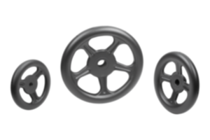 Spoked handwheels, sheet steel Spoked handwheels, sheet steel