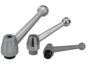 Clamping levers, steel, with internal thread, hammer tone enamelled, threaded insert black oxidised steel - inch Clamping levers, steel, with internal thread, hammer tone enamelled, threaded insert black oxidised steel - inch