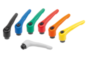 Clamping levers, steel with internal thread, threaded insert black oxidised steel - inch Clamping levers, steel with internal thread, threaded insert black oxidised steel - inch