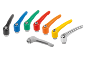 Clamping levers, die-cast zinc with internal thread, threaded insert stainless steel Clamping levers, die-cast zinc with internal thread, threaded insert stainless steel