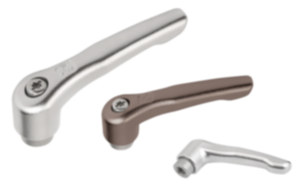 Clamping levers, electropolished or abrasive blasted stainless steel, with internal thread, threaded insert stainless steel - inch Clamping levers, electropolished or abrasive blasted stainless steel, with internal thread, threaded insert stainless steel - inch
