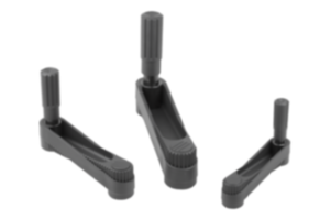 Crank handles with revolving cylinder grip Crank handles with revolving cylinder grip