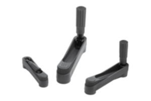Crank handles with safety grip Crank handles with safety grip