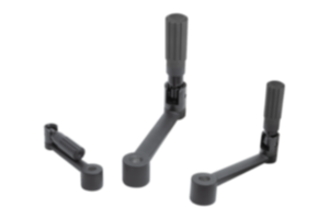 Crank handles aluminium with safety cylinder grip Crank handles aluminium with safety cylinder grip