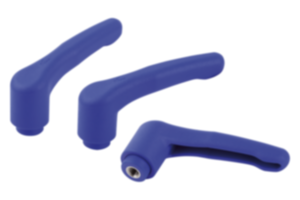 Clamping levers, plastic, visually detectable with internal thread, threaded insert stainless steel Clamping levers, plastic, visually detectable with internal thread, threaded insert stainless steel