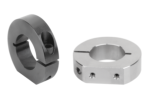 One-piece shaft collars, steel or stainless steel, slitted inside with support face One-piece shaft collars, steel or stainless steel, slitted inside with support face