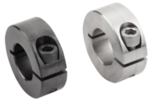 One-piece shaft collars, slitted inside One-piece shaft collars, slitted inside