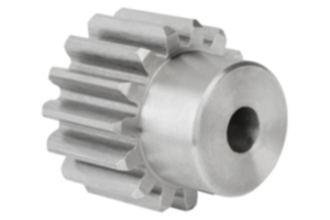 Spur gears in steel, module 5 toothing milled, straight teeth, engagement angle 20°