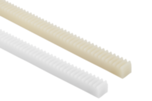 Gear racks, plastic injection moulded, straight teeth, engagement angle 20° Gear racks, plastic injection moulded, straight teeth, engagement angle 20°