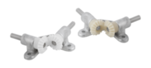 Bevel gear drive with plastic bevel gears Bevel gear drive with plastic bevel gears
