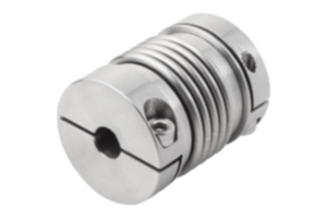 Metal bellows couplings, mini with clamp hubs, stainless steel Metal bellows couplings, mini with clamp hubs, stainless steel