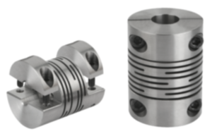 Beam couplings stainless steel with detachable clamp hubs Beam couplings stainless steel with detachable clamp hubs