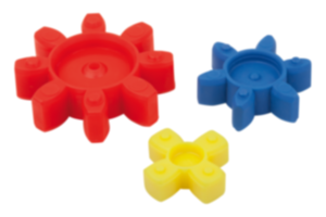 Spiders, play-free for elastomer dog couplings Spiders, play-free for elastomer dog couplings