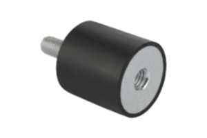 Rubber buffers steel or stainless steel type B cylindrical with external thread and internal thread Rubber buffers steel or stainless steel type B cylindrical with external thread and internal thread