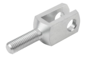 Głowice widełkowe ze stali lub stali nierdzewnej z gwintem zewnętrznym Głowice widełkowe ze stali lub stali nierdzewnej z gwintem zewnętrznym