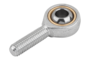 Rod ends with plain bearing, external thread, steel, DIN ISO 12240-1 maintenance-free