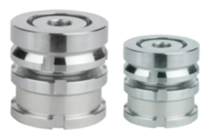 Elementy poziomujące nastawne, ze stali lub stali nierdzewnej, z podkładką wahliwą i przeciwnakrętką, wersja niska Elementy poziomujące nastawne, ze stali lub stali nierdzewnej, z podkładką wahliwą i przeciwnakrętką, wersja niska