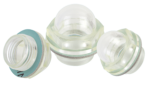 Oil level sight glasses domed Oil level sight glasses domed