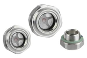 Oil level sight glasses, aluminium, glass window Oil level sight glasses, aluminium, glass window