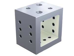 Mini tooling blocks, grey cast iron with grid holes Mini tooling blocks, grey cast iron with grid holes