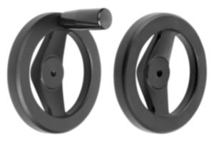 2-spoke handwheels, powder coated aluminium 2-spoke handwheels, powder coated aluminium
