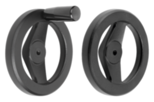 Handwheels 2-spoke flat rim, aluminium