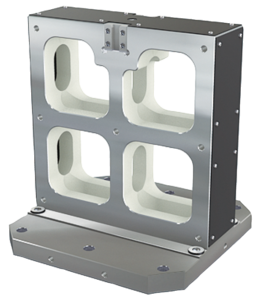 Tombstone, grey cast iron, double-sided, for interchangeable subplates Tombstone, grey cast iron, double-sided, for interchangeable subplates