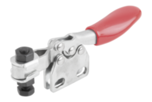 Toggle clamp mini, horizontal with straight foot and adjustable clamping spindle  Toggle clamp mini, horizontal with straight foot and adjustable clamping spindle