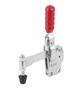Toggle clamps vertical with straight foot and full holding arm Toggle clamps vertical with straight foot and full holding arm