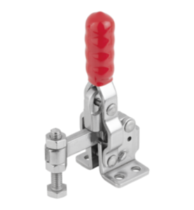 Toggle clamps mini vertical with flat foot and fixed clamping spindle Toggle clamps mini vertical with flat foot and fixed clamping spindle