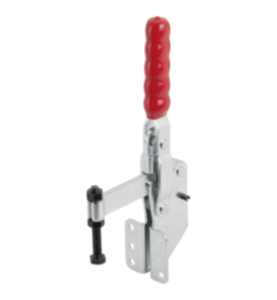 Toggle clamps vertical with angled foot and fixed clamping spindle Toggle clamps vertical with angled foot and fixed clamping spindle