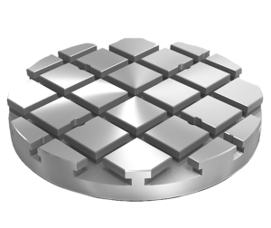 Baseplates, grey cast iron, round, with T-slots Baseplates, grey cast iron, round, with T-slots