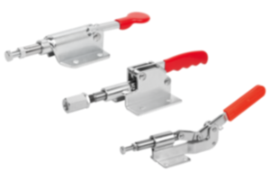 Push-pull toggle clamps, steel, horizontal retaining force up to 3000 N Push-pull toggle clamps, steel, horizontal retaining force up to 3000 N