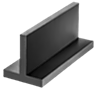 Profile T, obrobione z każdej strony żeliwo szare i aluminium